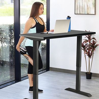 Electric Sit to Stand Adjustable Desk Frame with Button Controller