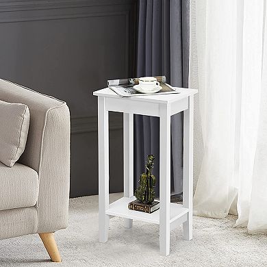 Set of 2 Versatile 2-Tier End Table with Storage Shelf