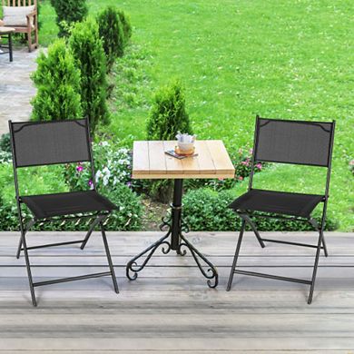 Set Of 4 Outdoor Camping Deck Garden Folding Chairs