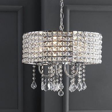 Reese Metal/Crystal Adjustable LED Drop Chandelier