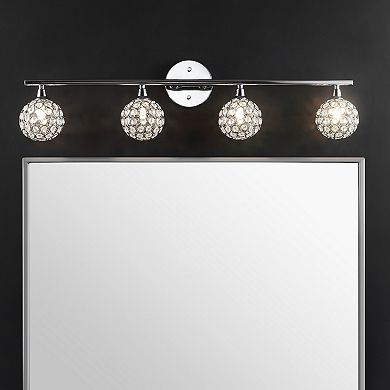 Maeve Iron/Glass Contemporary Glam LED Vanity Light