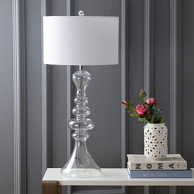 Madeline Curved Glass Led Table Lamp