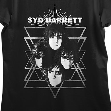 Juniors' Syd Barrett Triangle Faces Graphic Tee