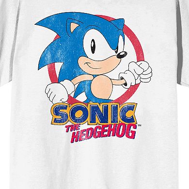 Juniors' Sonic The Hedgehog Distressed Graphic Tee