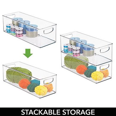 mDesign Plastic Arts and Crafts Organizer Storage Bin Container - 2 Pack