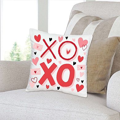 Big Dot Of Happiness Happy Valentine's Day Decor - Cushion Case Throw Pillow Cover 16 X 16 In