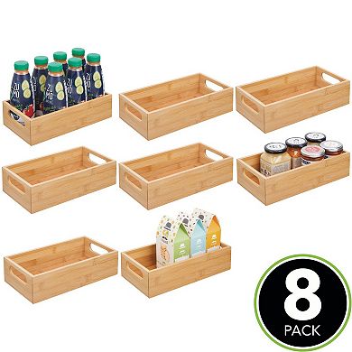 mDesign Formbu 11.5" x 6" x 3" Organizer Storage Bin with Handles for Kitchen - 8 Pack
