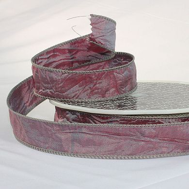 Purple Amethyst Crinkled Satin Wired Craft Ribbon 1" X 54 Yards