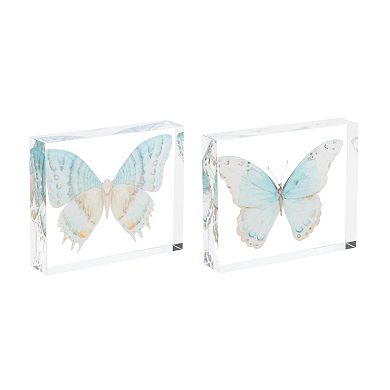 Melrose Set of 4 Acrylic Butterfly Decor