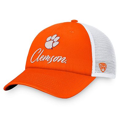 Women's Top of the World Orange/White Clemson Tigers Charm Trucker Adjustable Hat