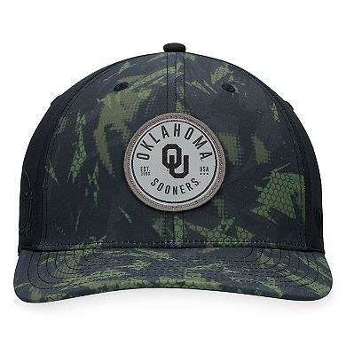 Men's Top of the World Black Oklahoma Sooners OHT Military Appreciation Camo Render Flex Hat
