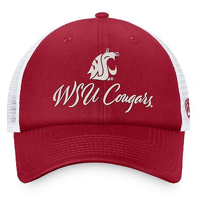 Women's Top of the World Crimson/White Washington State Cougars Charm Trucker Adjustable Hat