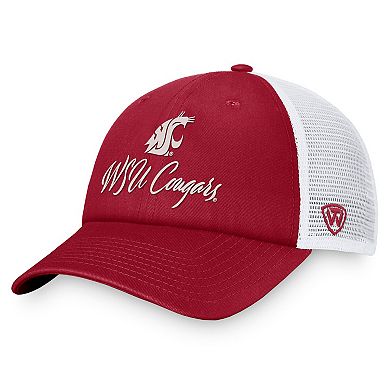 Women's Top of the World Crimson/White Washington State Cougars Charm Trucker Adjustable Hat