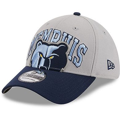 Men's New Era Gray/Navy Memphis Grizzlies Tip-Off Two-Tone 39THIRTY Flex Hat