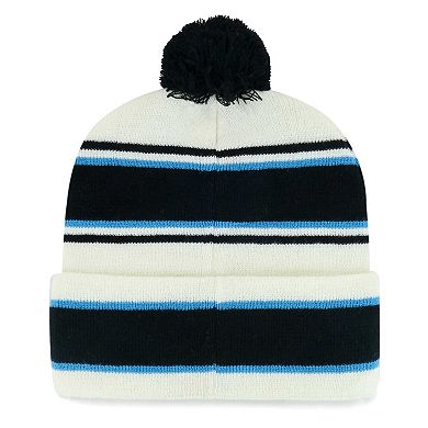 Youth '47 White Carolina Panthers Stripling Cuffed Knit Hat with Pom