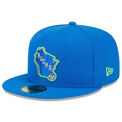 Men's New Era  Blue Milwaukee Bucks 2023/24 City Edition Alternate 59FIFTY Fitted Hat