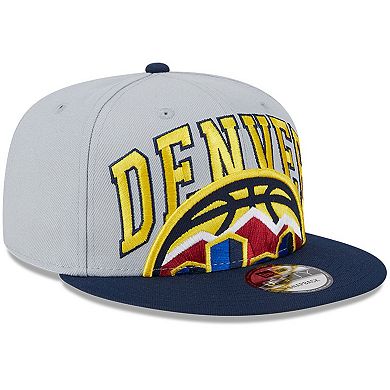 Men's New Era Gray/Navy Denver Nuggets Tip-Off Two-Tone 9FIFTY Snapback Hat