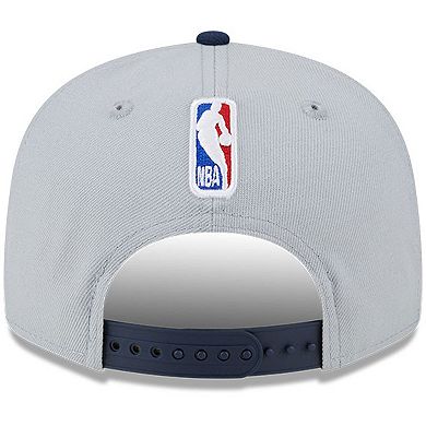 Men's New Era Gray/Navy Denver Nuggets Tip-Off Two-Tone 9FIFTY Snapback Hat