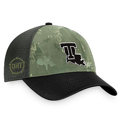 Men's Top of the World Hunter Green/Gray LSU Tigers OHT Military Appreciation Unit Trucker Adjustable Hat