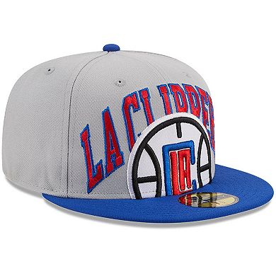 Men's New Era Gray/Royal LA Clippers Tip-Off Two-Tone 59FIFTY Fitted Hat