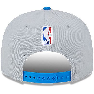 Men's New Era Gray/Blue Oklahoma City Thunder Tip-Off Two-Tone 9FIFTY Snapback Hat