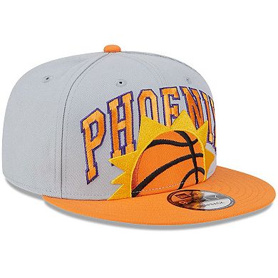 Men's New Era Gray/Orange Phoenix Suns Tip-Off Two-Tone 9FIFTY Snapback Hat