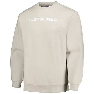 Men's PLEASURES Gray Atlanta Braves Ballpark Pullover Sweatshirt