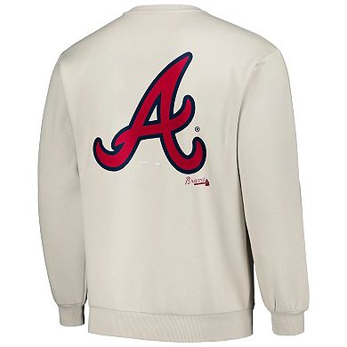 Men's PLEASURES Gray Atlanta Braves Ballpark Pullover Sweatshirt