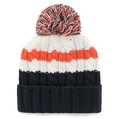 Women's '47 White Chicago Bears Ashfield Cuffed Knit Hat with Pom