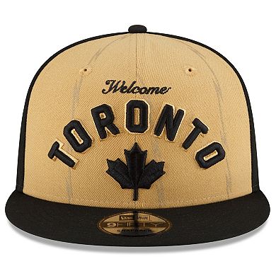 Men's New Era  Gold/Black Toronto Raptors 2023/24 City Edition 9FIFTY Snapback Adjustable Hat