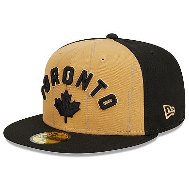 Men's New Era  Gold/Black Toronto Raptors 2023/24 City Edition 59FIFTY Fitted Hat