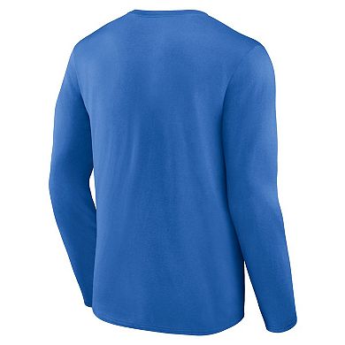 Men's Fanatics Branded Powder Blue Los Angeles Chargers Big & Tall Wordmark Long Sleeve T-Shirt
