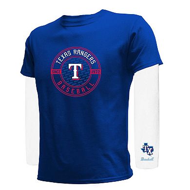 Youth Stitches Royal/White Texas Rangers T-Shirt Combo Set