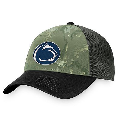 Men's Top of the World Hunter Green/Gray Penn State Nittany Lions OHT Military Appreciation Unit Trucker Adjustable Hat