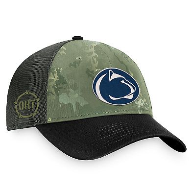 Men's Top of the World Hunter Green/Gray Penn State Nittany Lions OHT Military Appreciation Unit Trucker Adjustable Hat