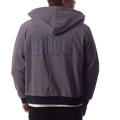 Unisex The Wild Collective Gray Buffalo Bills Corduroy Full-Zip Bomber Hoodie Jacket