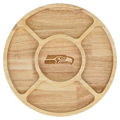 The Memory Company Seattle Seahawks Wood Chip & Dip Serving Tray