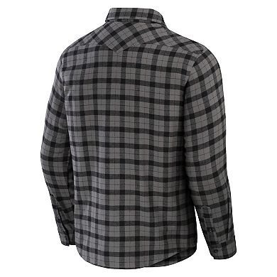 Men's NFL x Darius Rucker Collection by Fanatics Gray Green Bay Packers Flannel Long Sleeve Button-Up Shirt