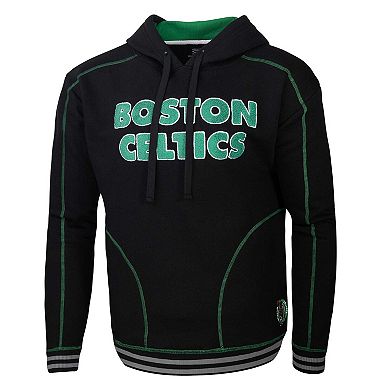 Men's Stadium Essentials  Black Boston Celtics Baseline Pullover Hoodie