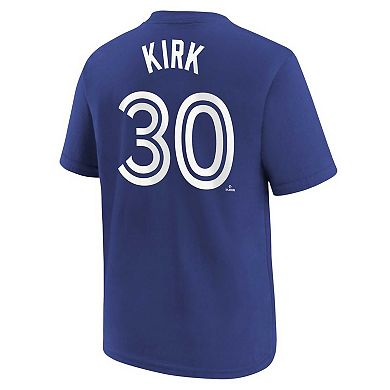 Youth Nike Alejandro Kirk Royal Toronto Blue Jays Player Name & Number T-Shirt