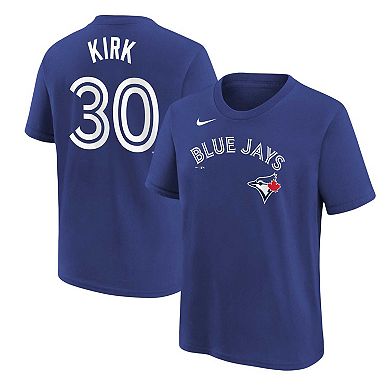 Youth Nike Alejandro Kirk Royal Toronto Blue Jays Player Name & Number T-Shirt