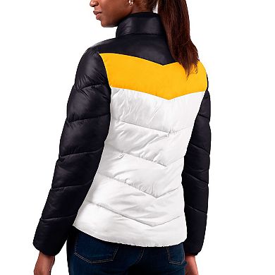 Women's G-III 4Her by Carl Banks  White/Black Pittsburgh Steelers New Star Quilted Full-Zip Jacket