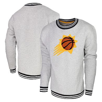 Men's Stadium Essentials Heather Gray Phoenix Suns Club Level Pullover Sweatshirt