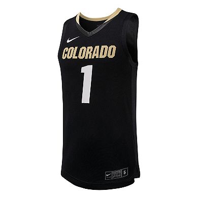 Men's Nike #1 Black Colorado Buffaloes Replica Basketball Jersey
