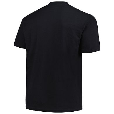 Men's New Era  Black Carolina Panthers Big & Tall Helmet T-Shirt
