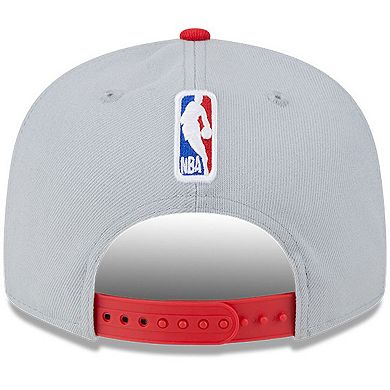 Men's New Era Gray/Red Houston Rockets Tip-Off Two-Tone 9FIFTY Snapback Hat