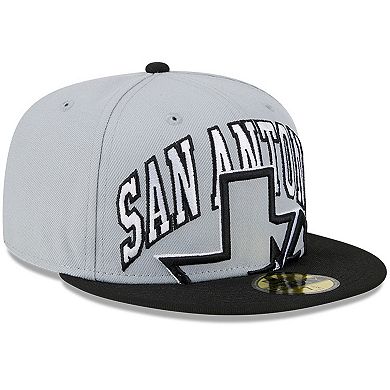 Men's New Era Gray/Black San Antonio Spurs Tip-Off Two-Tone 59FIFTY Fitted Hat