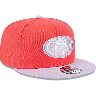Men's New Era Red/Lavender San Francisco 49ers Two-Tone Color Pack 9FIFTY Snapback Hat