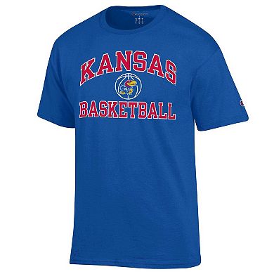 Men's Champion Royal Kansas Jayhawks Basketball Icon T-Shirt