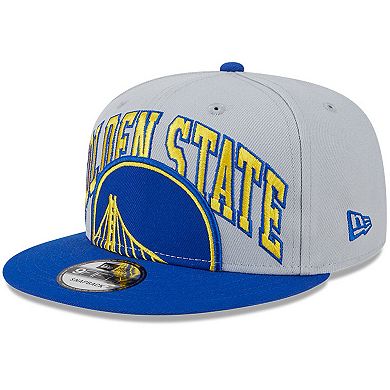 Men's New Era Gray/Royal Golden State Warriors Tip-Off Two-Tone 9FIFTY Snapback Hat